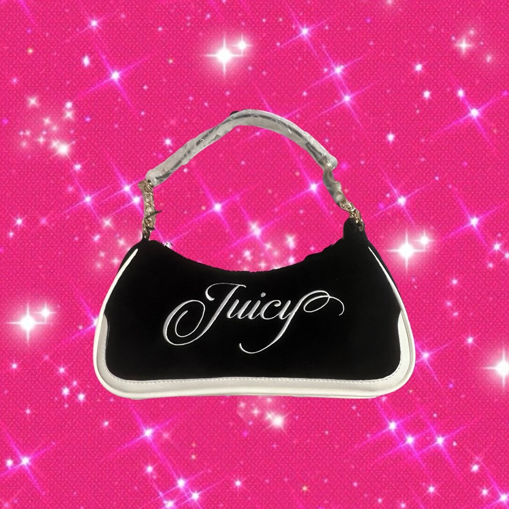 Juicy couture Raising star black licorice shoulder bag
